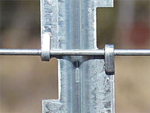 The fence wire cannot move up or down as it is tightly attached to the dropper